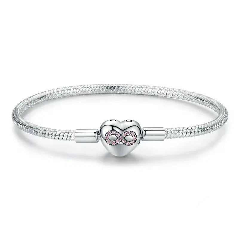 Deva Infinity Heart 100% 925 Sterling Silver Bracelets