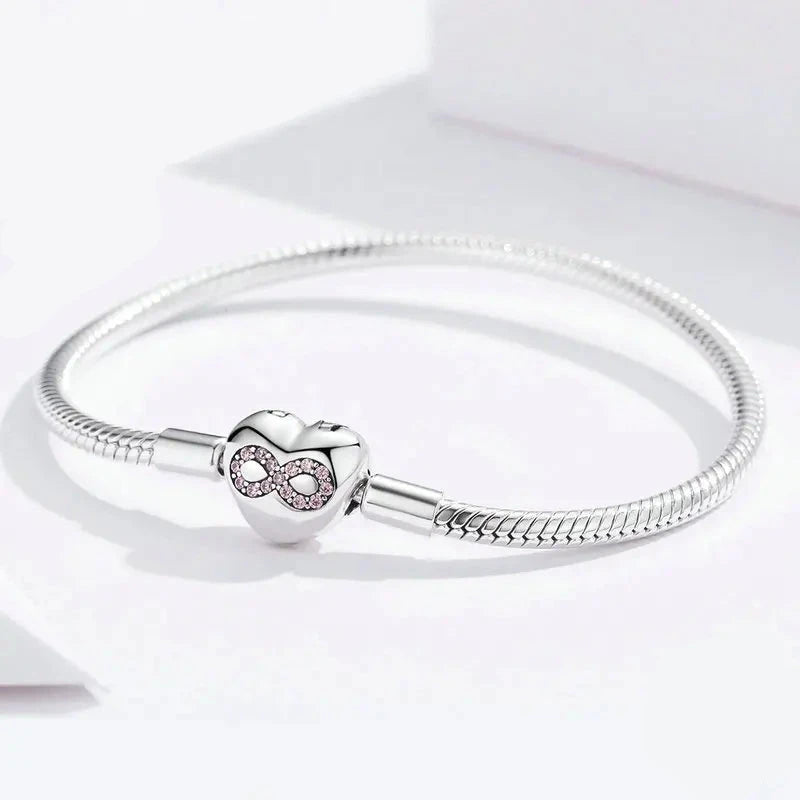 Deva Infinity Heart 100% 925 Sterling Silver Bracelets | Silver Bracelets 