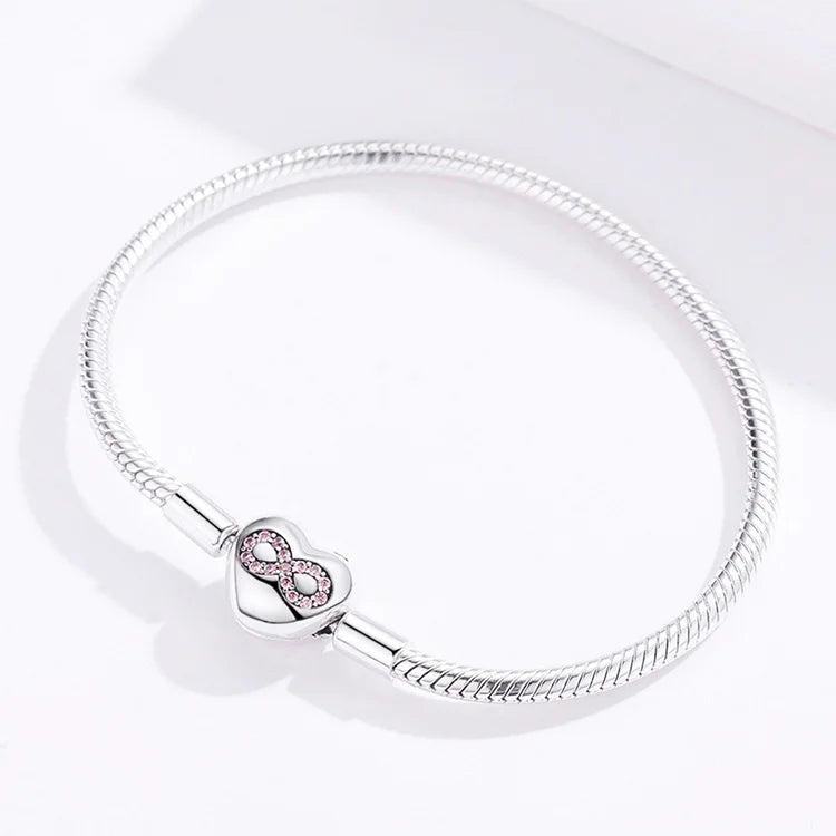 Deva Infinity Heart 100% 925 Sterling Silver Bracelets | Silver Bracelets 