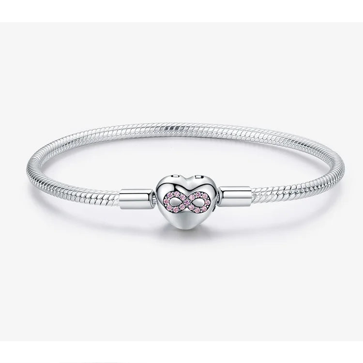 Deva Infinity Heart 100% 925 Sterling Silver Bracelets | Silver Bracelets 