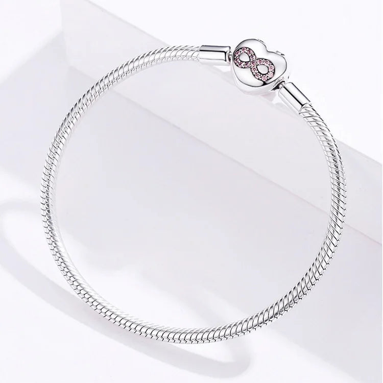 Deva Infinity Heart 100% 925 Sterling Silver Bracelets | Silver Bracelets 