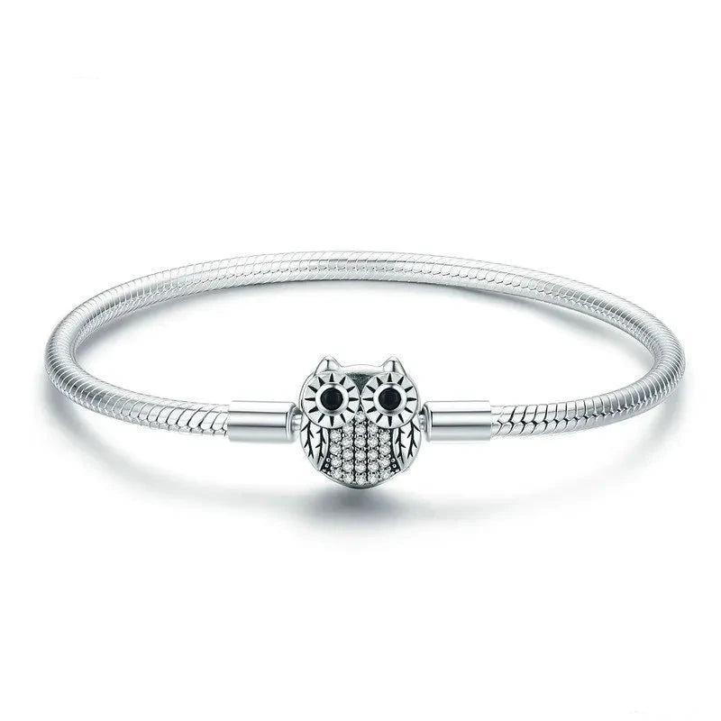 Deva Owl Clasp Authentic 100% 925 Sterling Silver Bracelets | Fashion Bracelets
