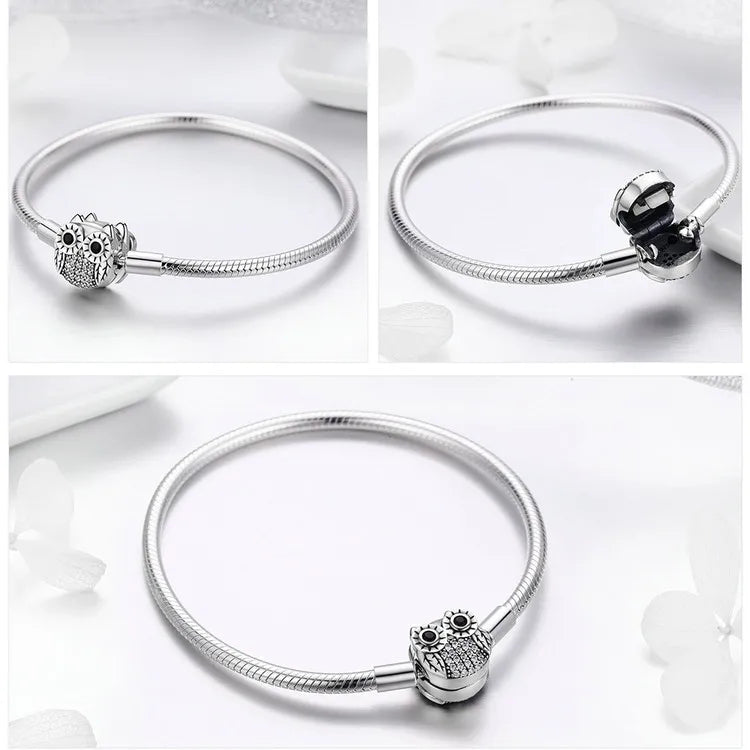 Deva Owl Clasp Authentic 100% 925 Sterling Silver Bracelets | Fashion Bracelets