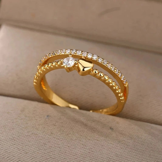 Deva Prong Setting Copper Fashion Ring