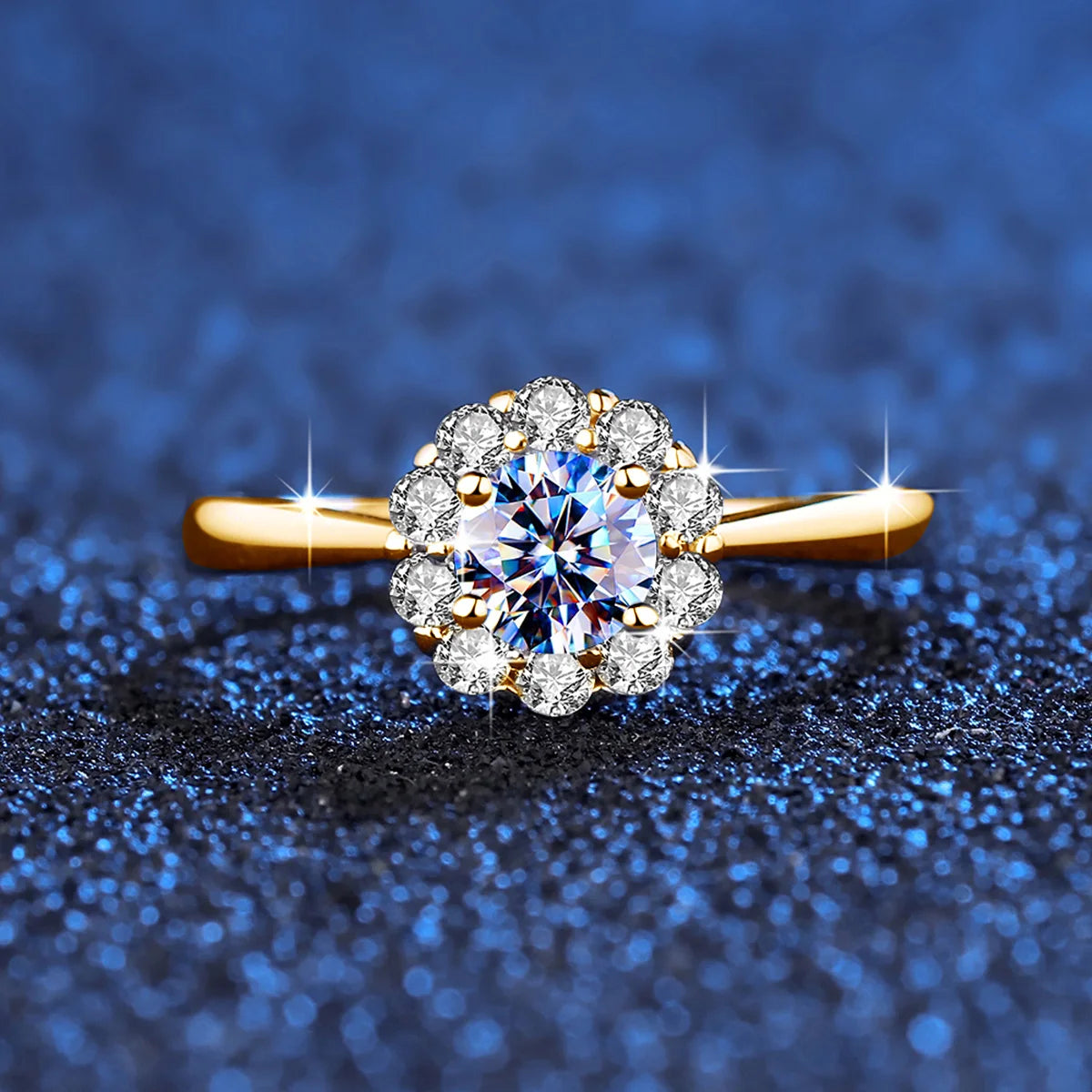 Deva Real 925 Sterling Moissanite Diamond Silver Rings Side View