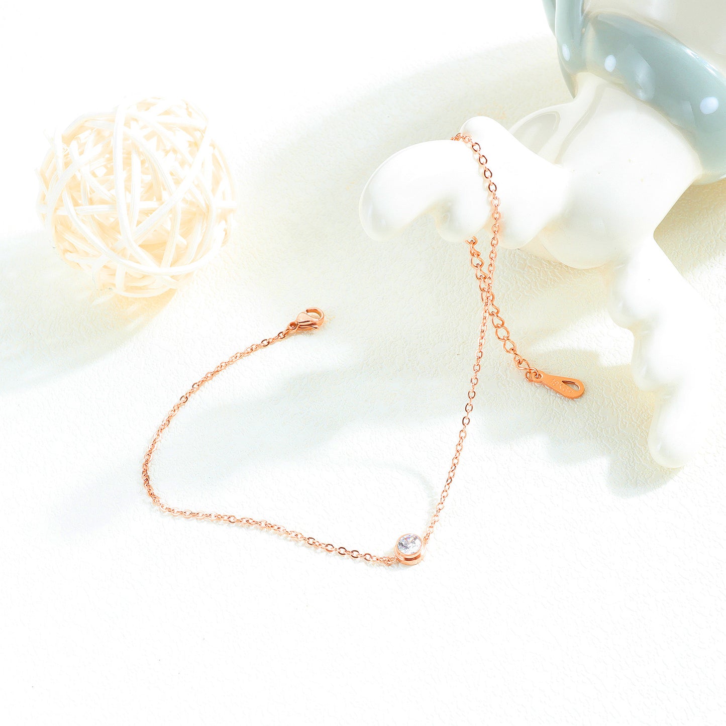 Deva Rose Gold Alloy Ankle Anklet | Anklets For Women