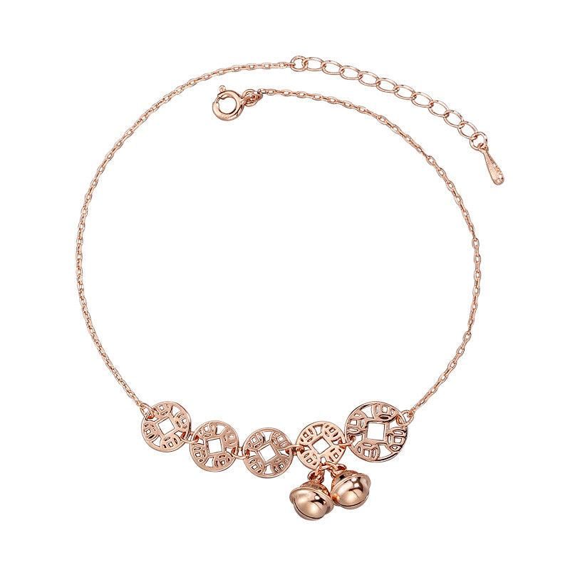 Deva Rose Gold Bells Stainless Steel Ankle Anklet | Anklets For Women