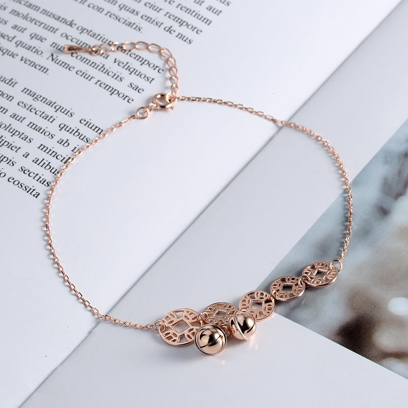 Deva Rose Gold Bells Stainless Steel Ankle Anklet | Anklets For Women
