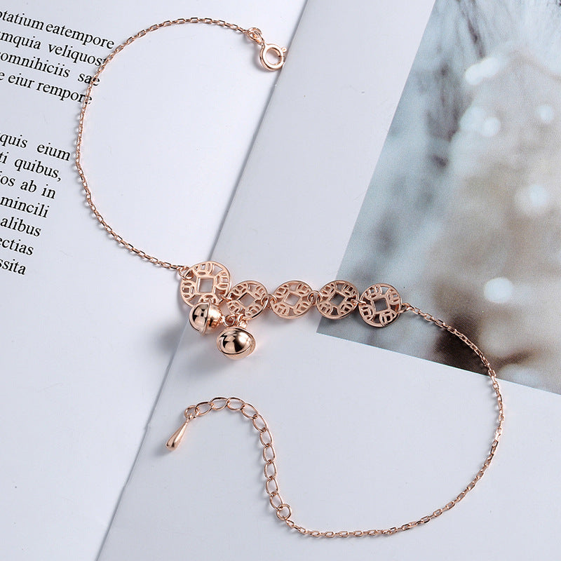Deva Rose Gold Bells Stainless Steel Ankle Anklet | Anklets For Women