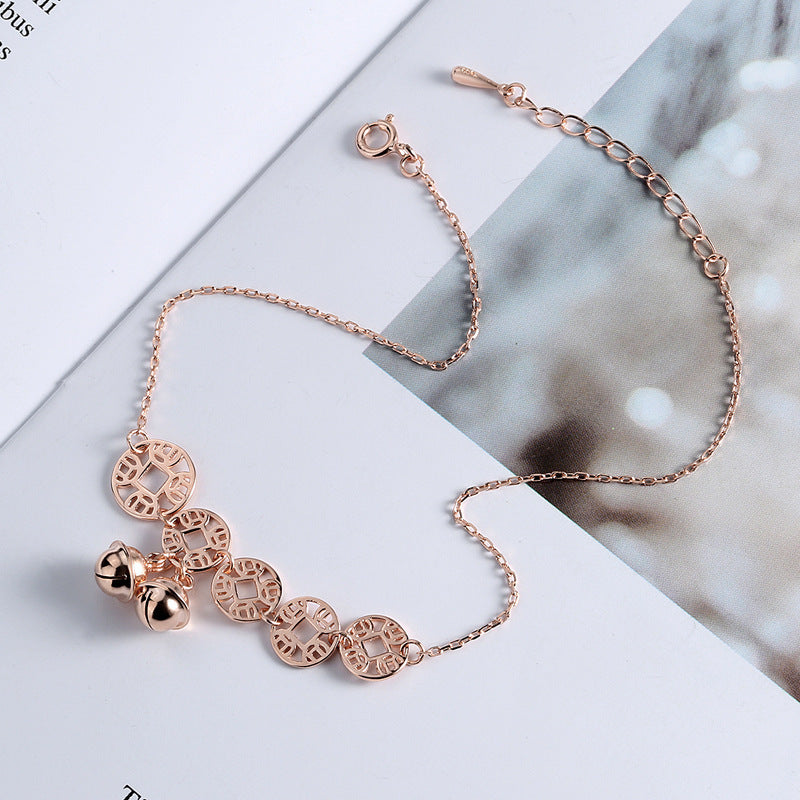 Deva Rose Gold Bells Stainless Steel Ankle Anklet | Anklets For Women