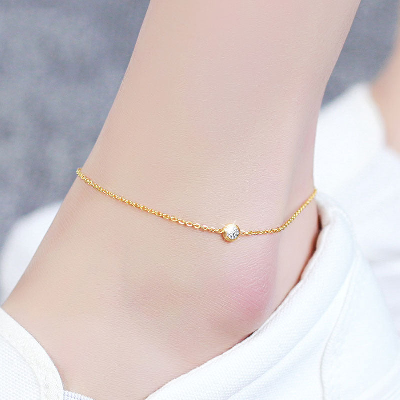 Deva Simple Stainless Steel Chain Ankle Anklet | Anklets For Women | Silver Anklets