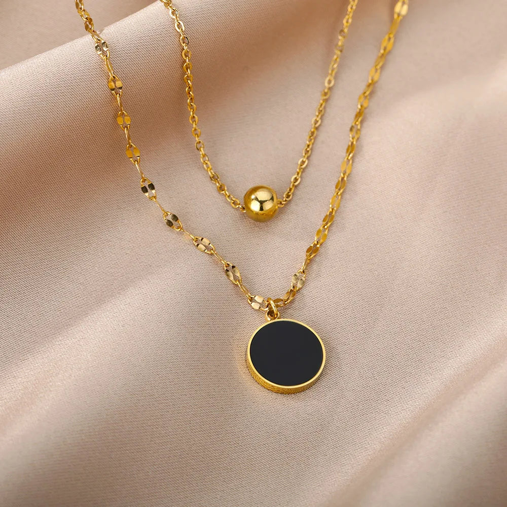 Deva Sleep Tracker Stainless Steel Fashion Necklace Front