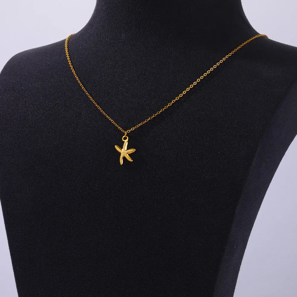 Deva Starfish Stainless Steel Fitness Tracker Necklaces | Fashion Necklaces | Stainless Steel Necklaces