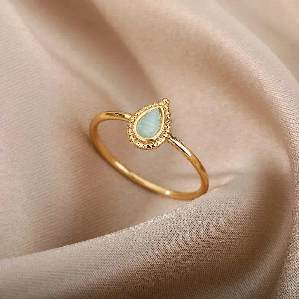 Deva TRENDY Opals Rings front