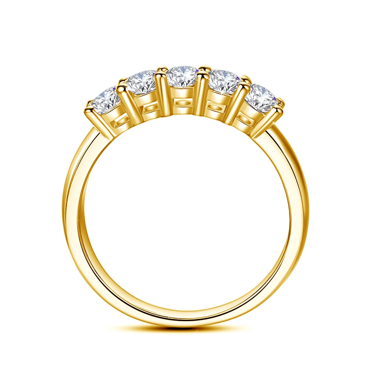 Deva Original Solid 18K Moissanite Gold Ring