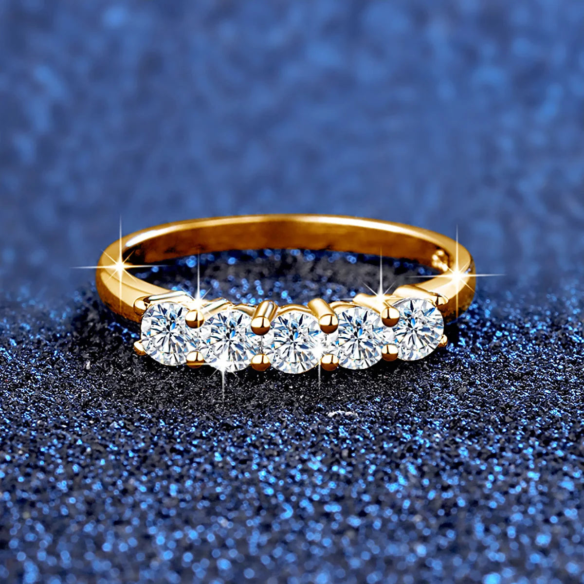 Deva Original Solid 18K Moissanite Gold Ring