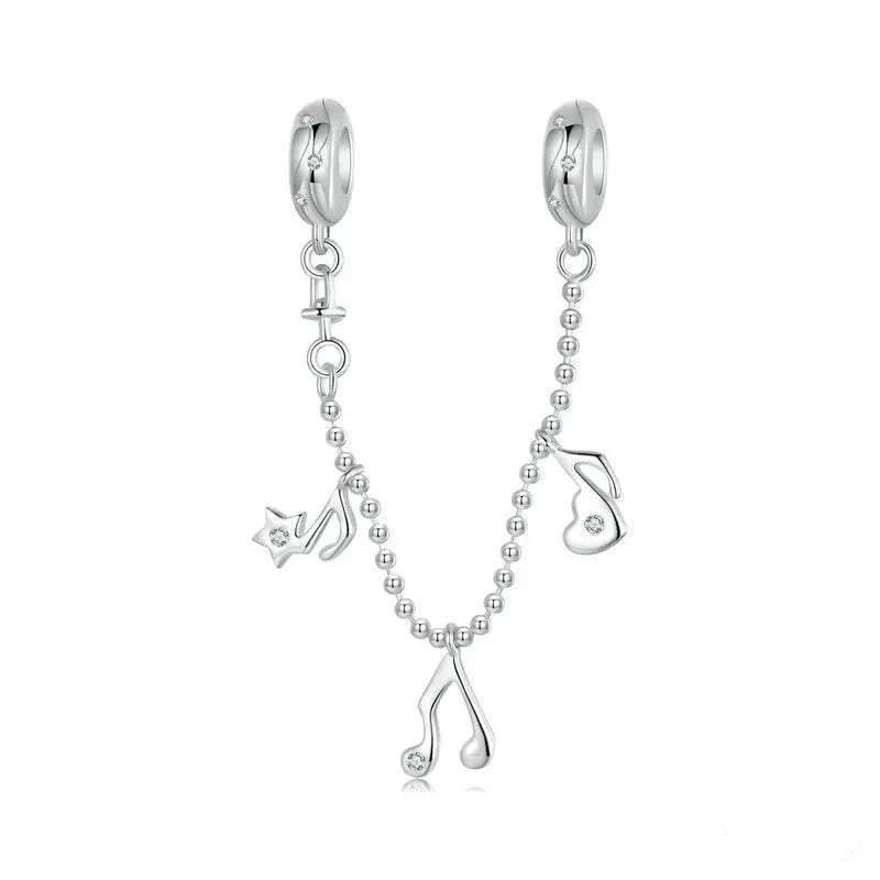 New 925 Sterling Silver Musical Note Bracelets Jewelry