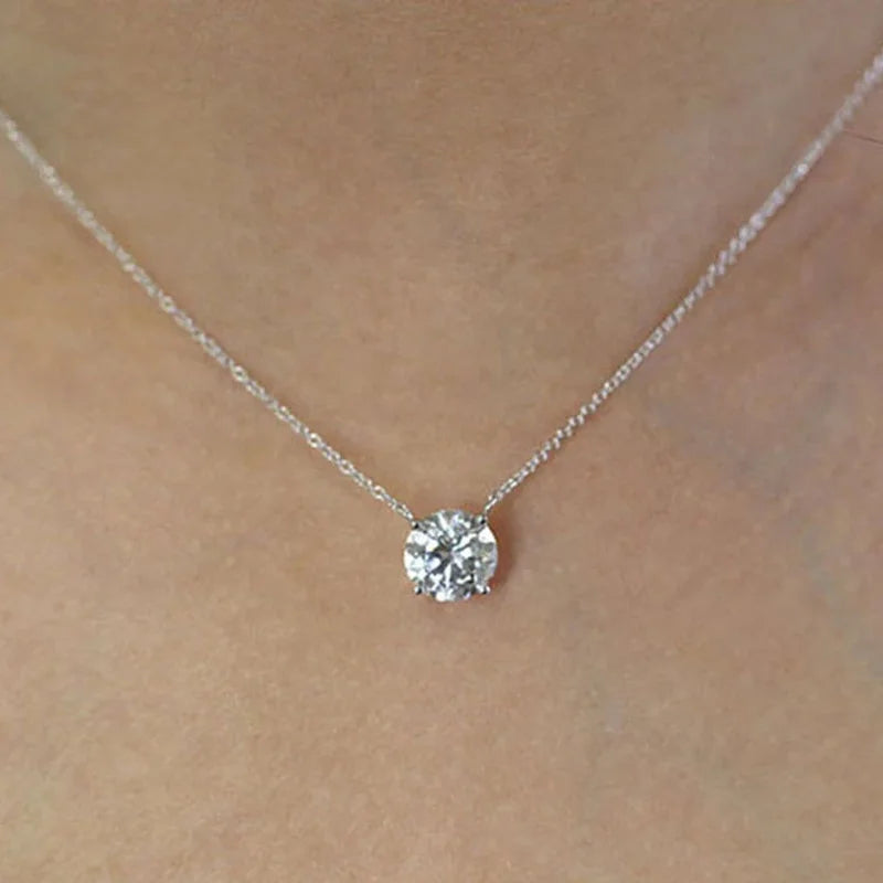 Deva 1CT 2CT 3CT Moissanite Pendant Necklace