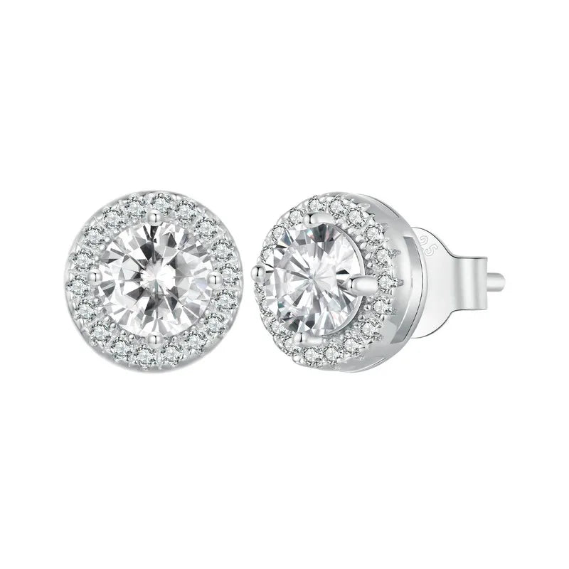 Deva 100% 925 Sterling Silver Push Back Earrings Silver