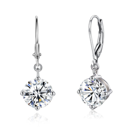 Deva Certificated Moissanite Earrings For Women 100% 925 silver Long Dangle Earrings