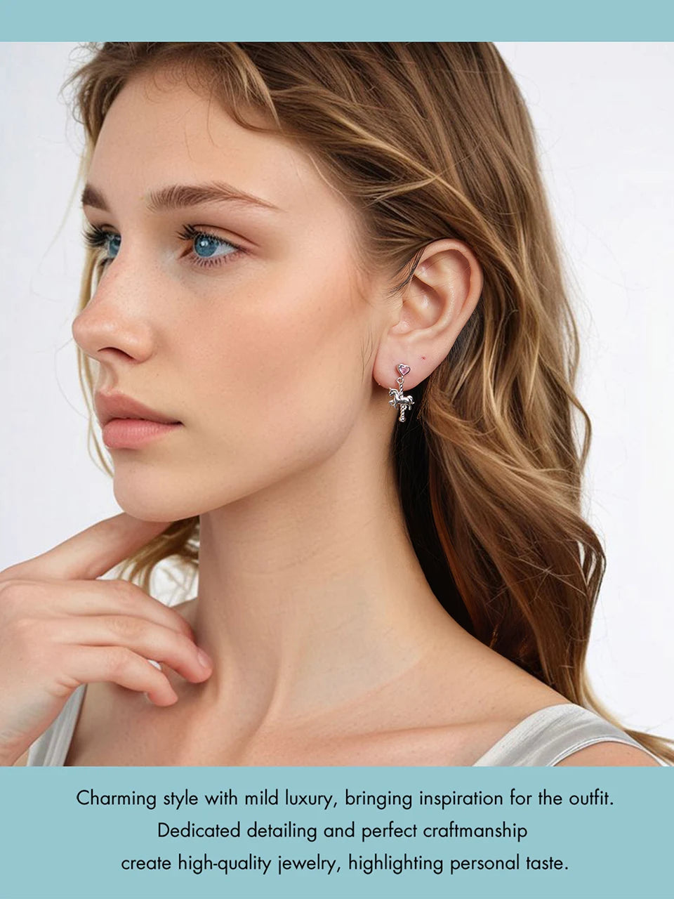 Deva 925 Sterling Silver Cute Carousel Earrings for Women Girls