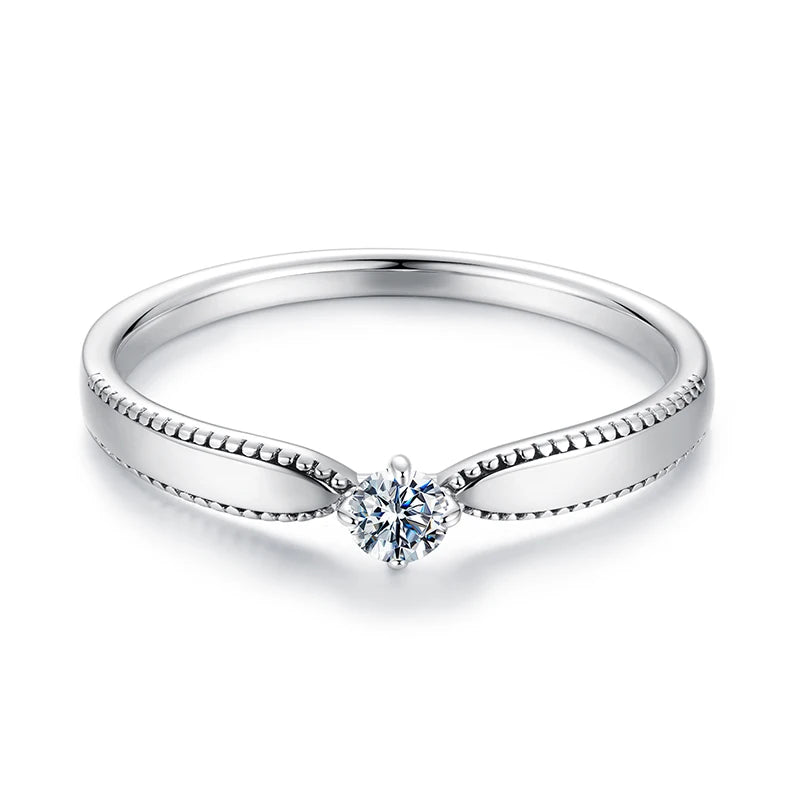 Deva 925 Sterling Silver Exquisite Moissanite Ring