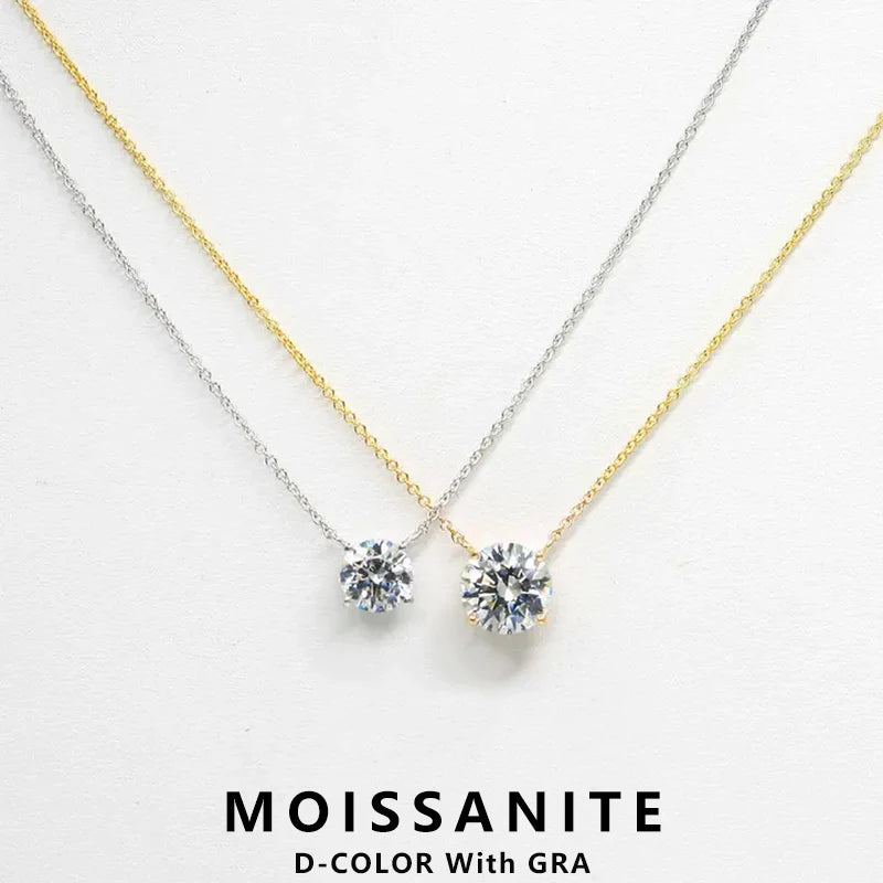 Deva 1CT 2CT 3CT Moissanite Pendant Necklace
