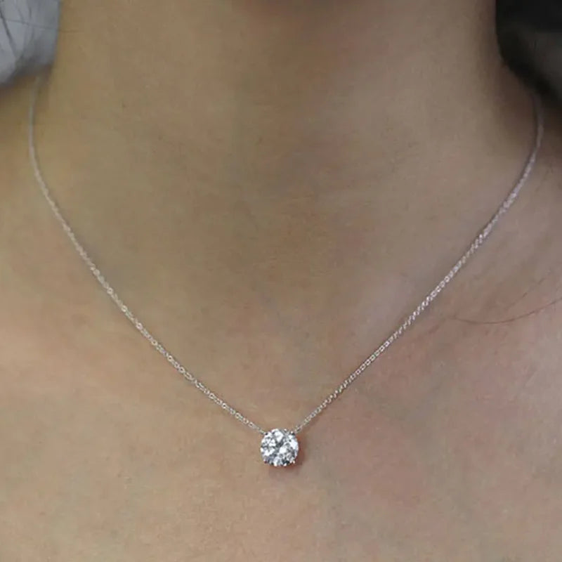 Deva 1CT 2CT 3CT Moissanite Pendant Necklace