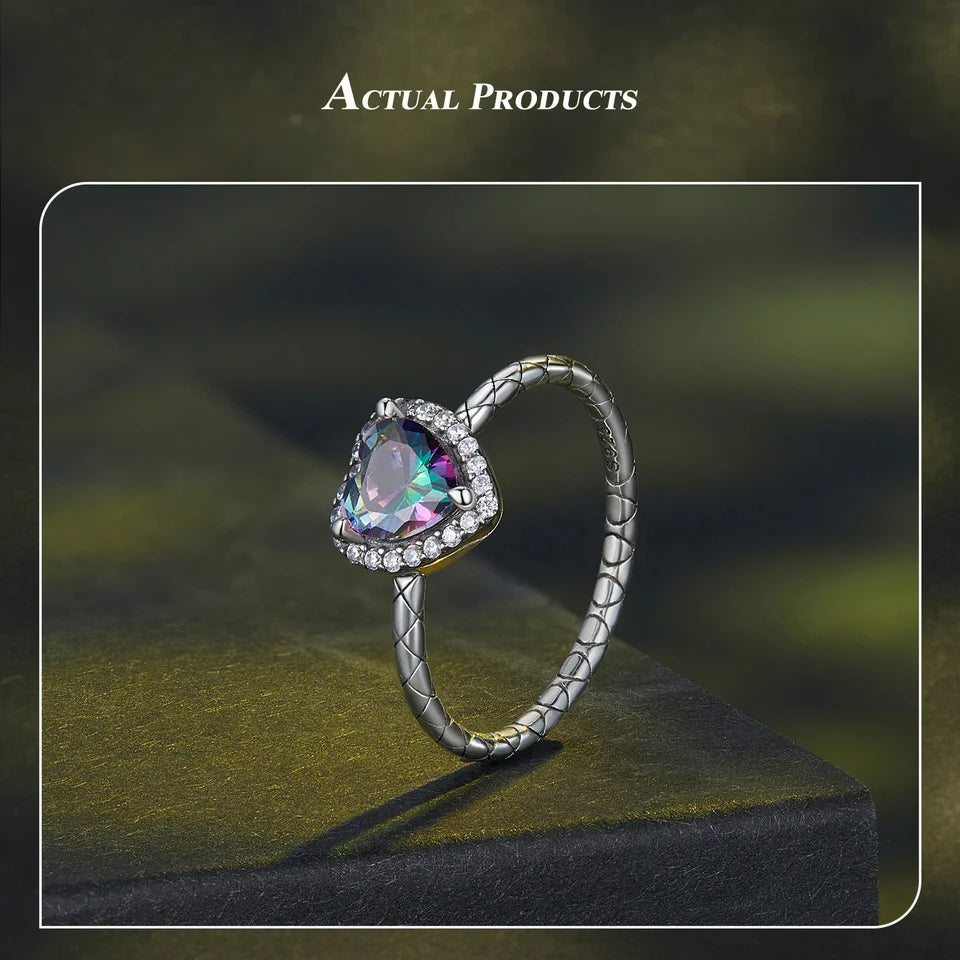 Deva 925 Sterling Silver Vintage Heart Ring