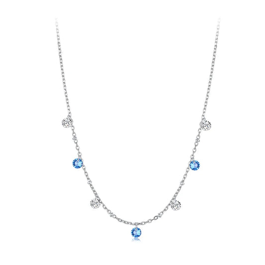 Deva 925 Sterling Silver Station Necklace