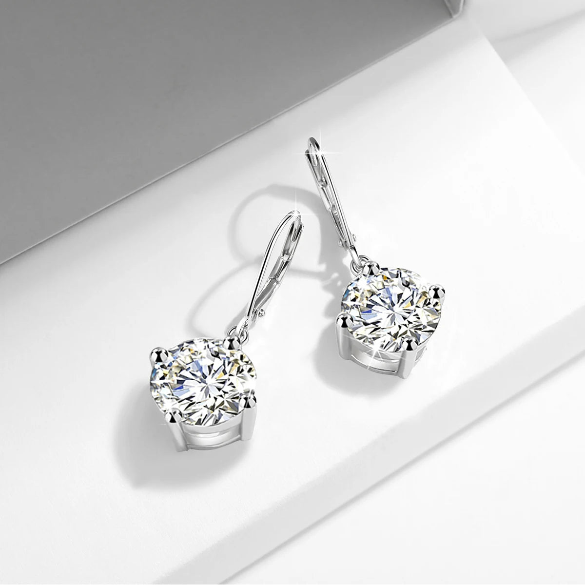 Deva Certificated Moissanite Earrings For Women 100% 925 silver Long Dangle Earrings