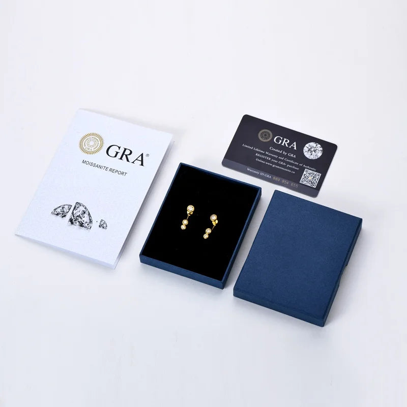 Deva Moissanite Diamond Ear Jacket Earrings Unique Fine Jewelry
