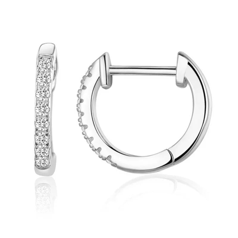 Deva 100% 925 Sterling Silver Hoop Earrings Silver
