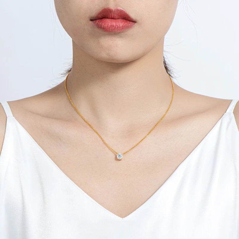 Deva 1CT 2CT 3CT Moissanite Pendant Necklace