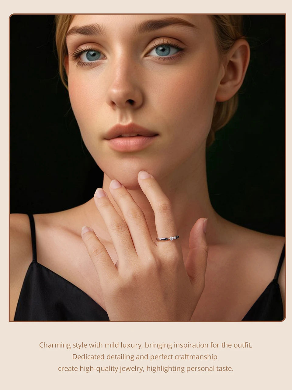 Deva 925 Sterling Silver Exquisite Moissanite Ring