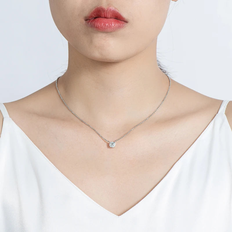 Deva 1CT 2CT 3CT Moissanite Pendant Necklace