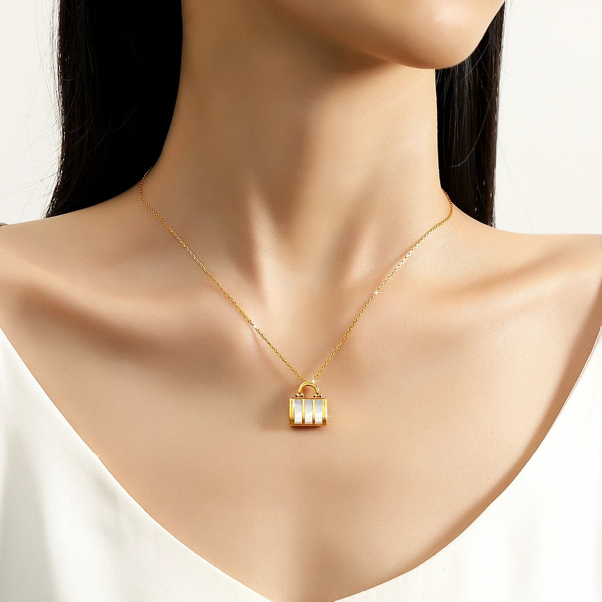 Deva Pure 18K Gold Lock Necklace