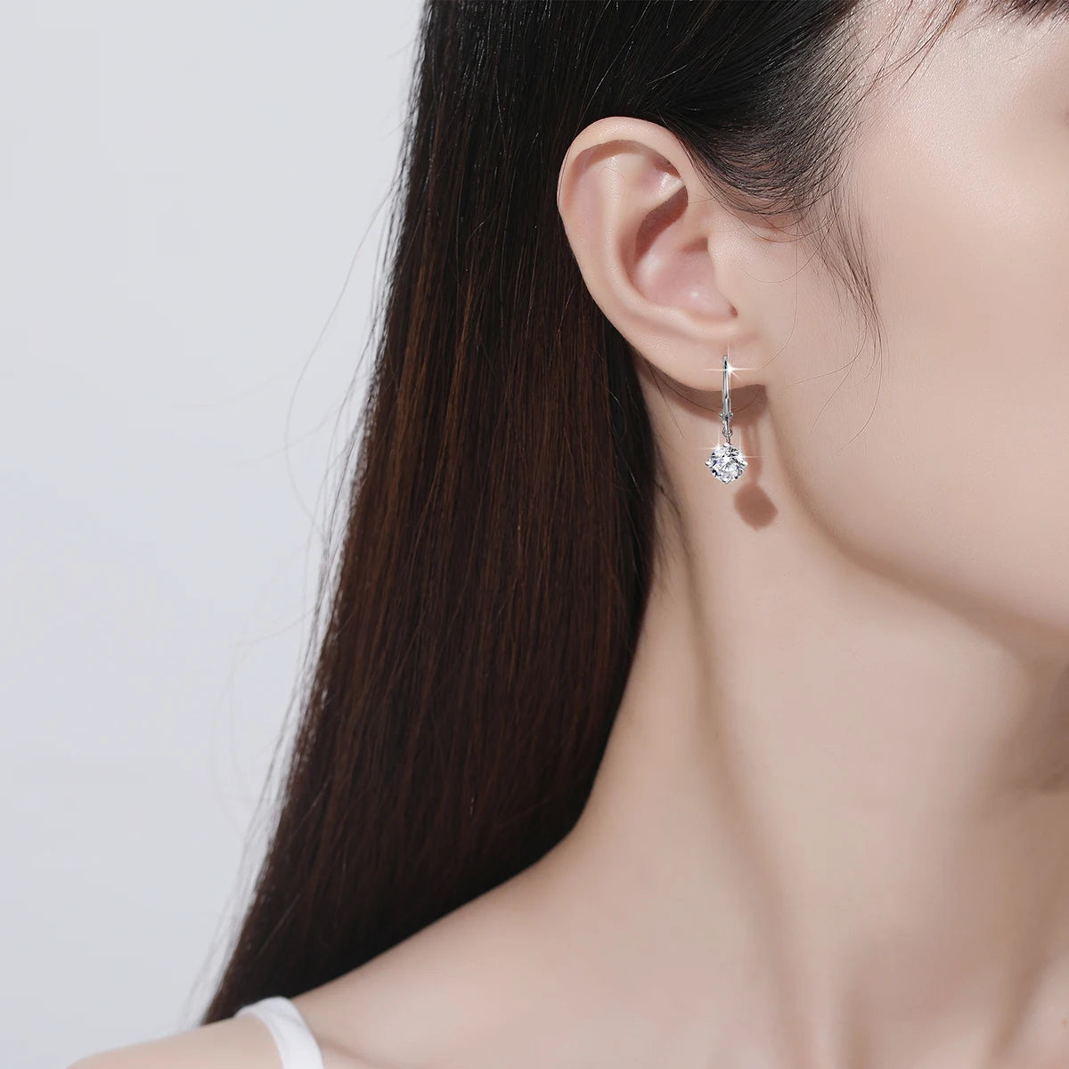 Deva Certificated Moissanite Earrings For Women 100% 925 silver Long Dangle Earrings