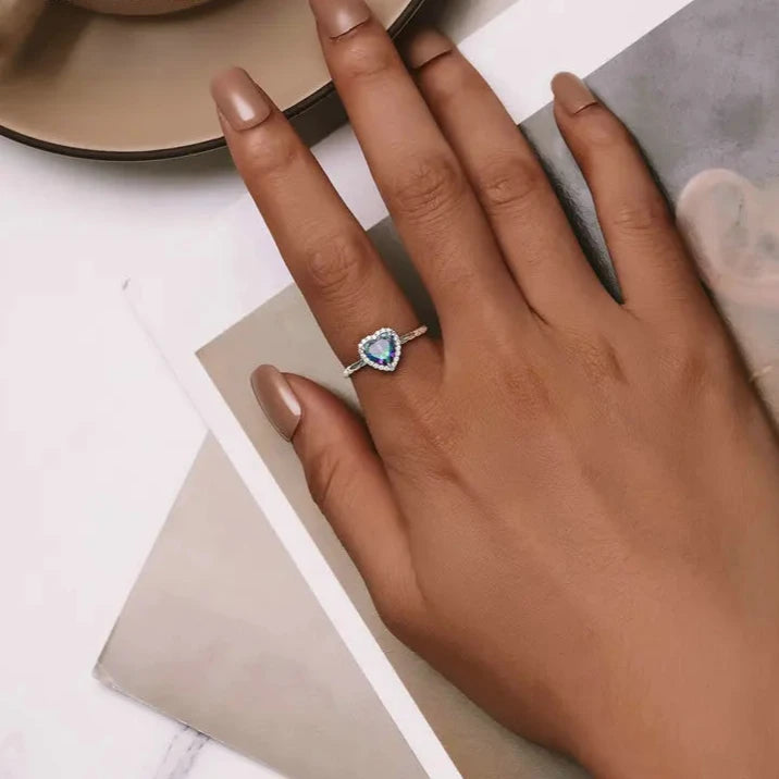 Deva 925 Sterling Silver Vintage Heart Ring