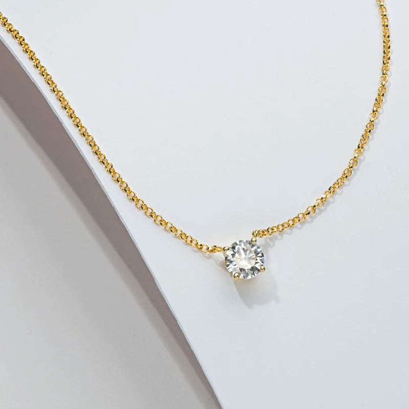 Deva 1CT 2CT 3CT Moissanite Pendant Necklace