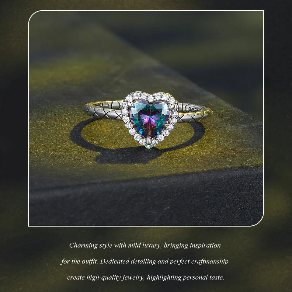 Deva 925 Sterling Silver Vintage Heart Ring