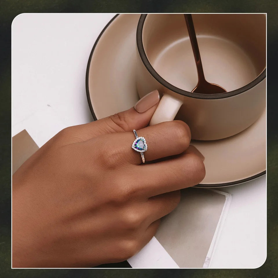 Deva 925 Sterling Silver Vintage Heart Ring