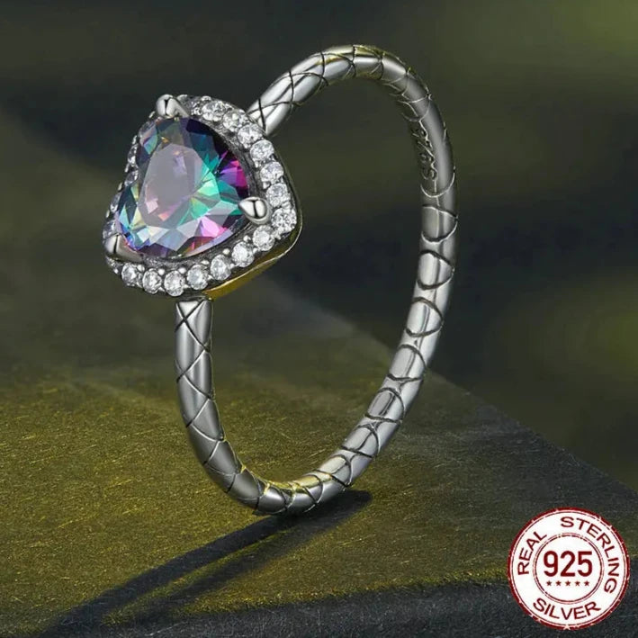 Deva 925 Sterling Silver Vintage Heart Ring