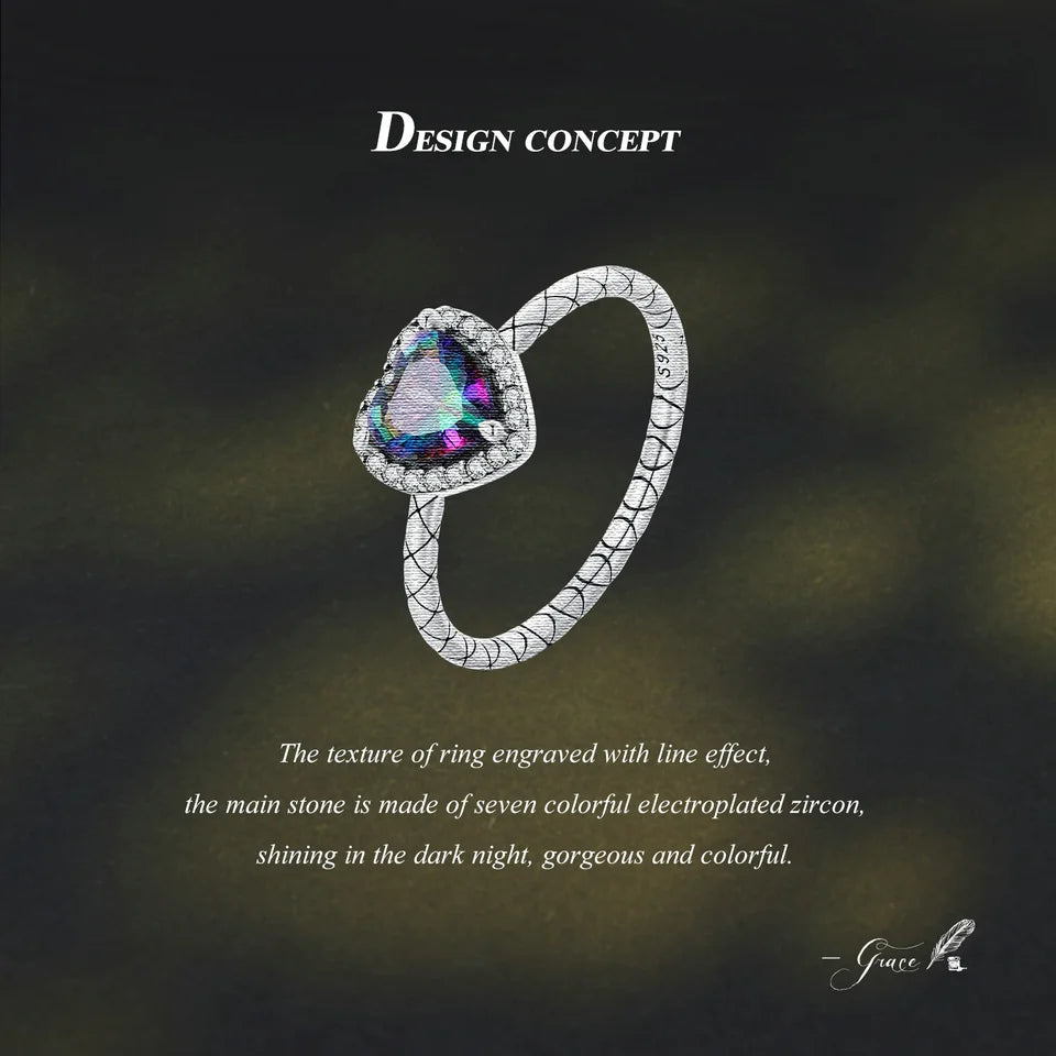 Deva 925 Sterling Silver Vintage Heart Ring