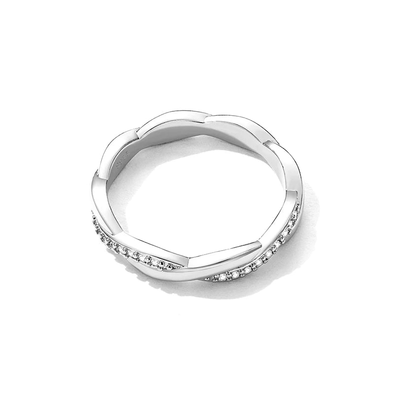 Deva 925 Sterling Silver Simple Twisted Ring 14K Gold Plated