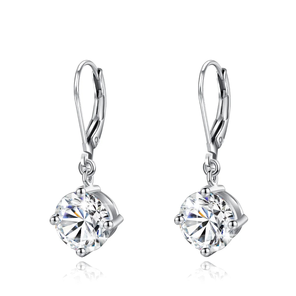 Deva Certificated Moissanite Earrings For Women 100% 925 silver Long Dangle Earrings