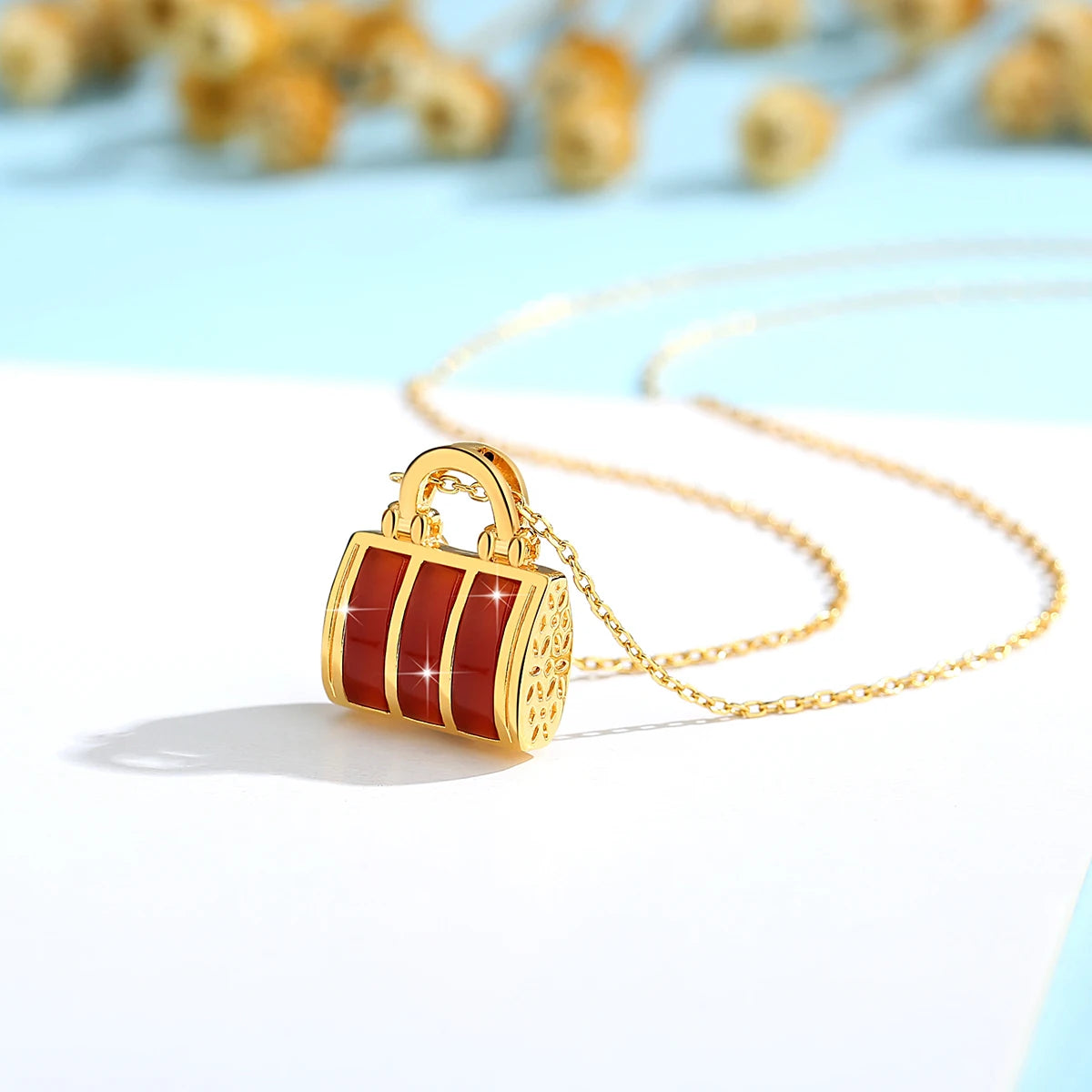Deva Pure 18K Gold Lock Necklace