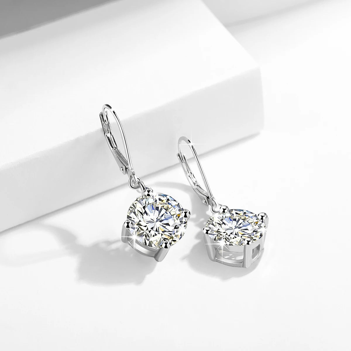 Deva Certificated Moissanite Earrings For Women 100% 925 silver Long Dangle Earrings