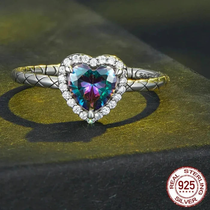 Deva 925 Sterling Silver Vintage Heart Ring
