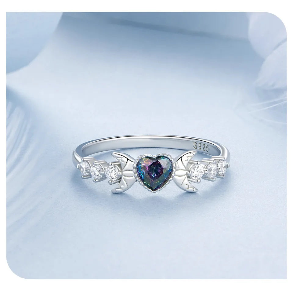 White Gold Plated 925 Sterling Silver Rings Front Shot